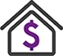 Icon illustration of a house for Home Equity Lines