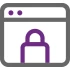 Icon illustration of a padlock symbol with a device screen for Staying Safe Online