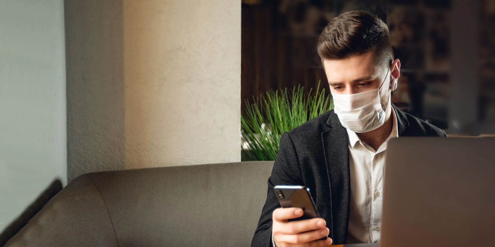Gentleman at his desk typing