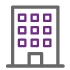 Icon illustration of a building for Real Estate Services