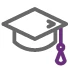 Icon illustration of a graduation cap for Scholarship Applications