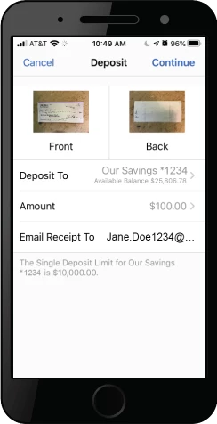Select Your Deposit Account Anywhere