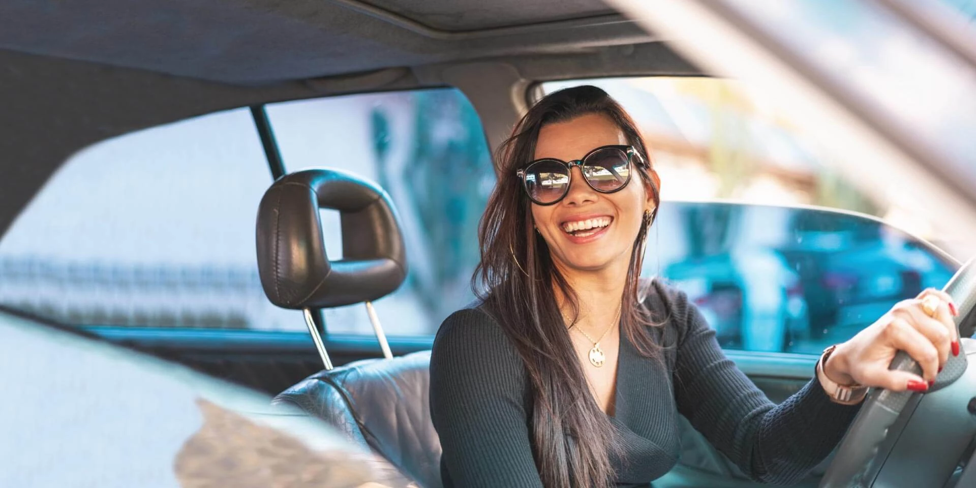 A young woman who just refinanced her car