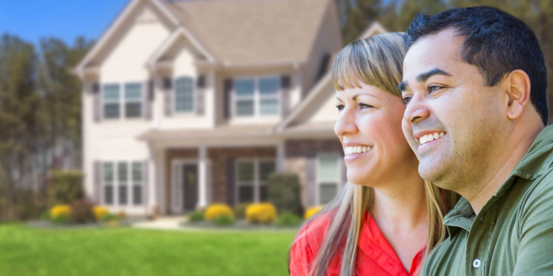 A couple purchasing a new home