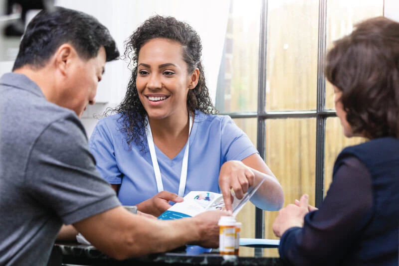 A client discussing the options of an HSA