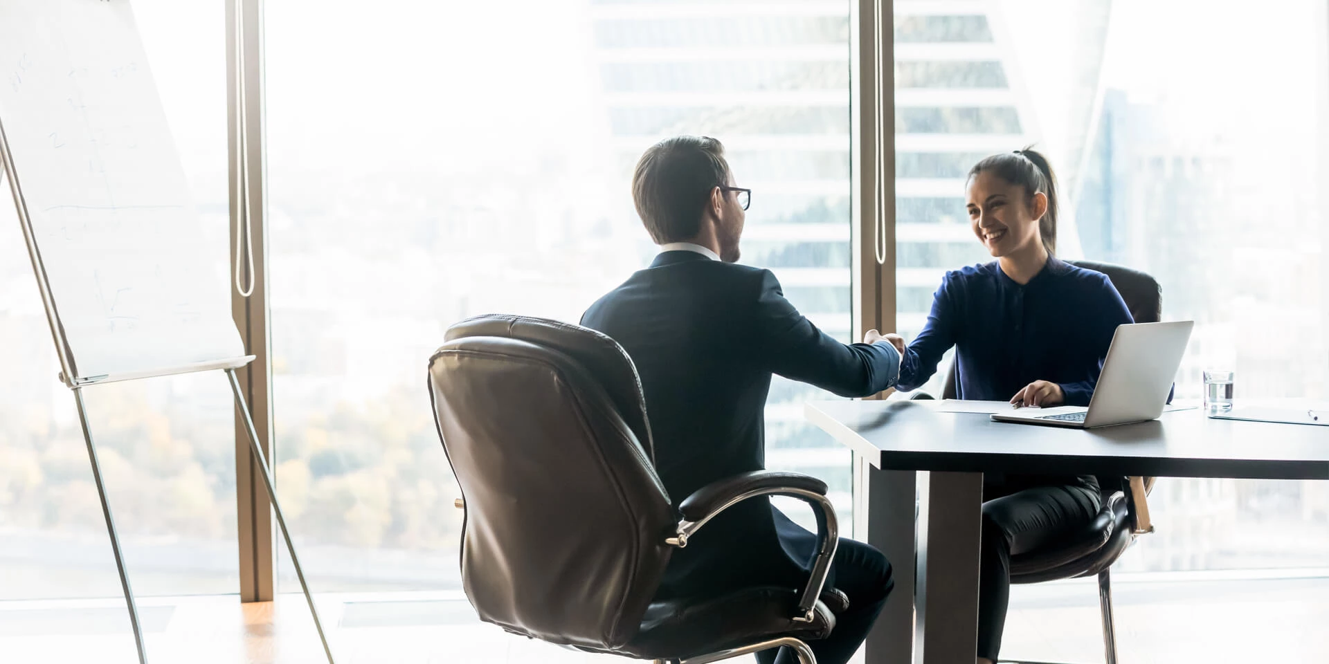 Two clients having a meeting